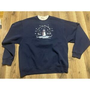 Vintage Pleasant Shade Sweater, Womens Size Large, I love my grandkids, Snowman